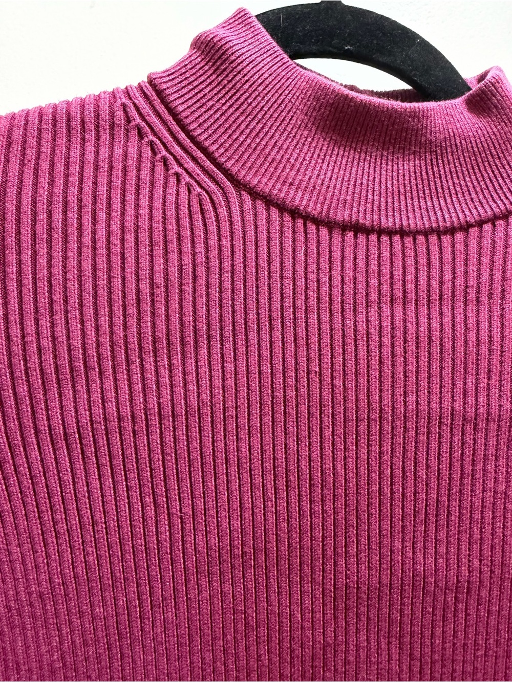 HATCH Raspberry Ribbed Mock Neck Maternity Sweater Dress Size 1 Small - Picture 3 of 7